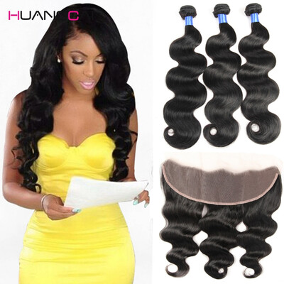 

Peruvian virgin hair 4bundle human hair&closure body wave virgin human hair with closure lace frontal closure with bundles
