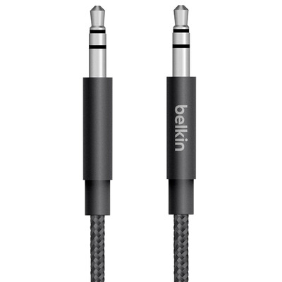 

Belkin BELKIN AV10164bt04-BLK 1.2 м металлическая текстура высококачественный аудиокабель, черный металл