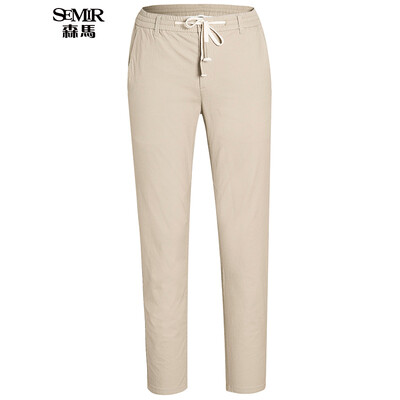 

Semir casual pants male 2017 autumn men's lace in the low waist solid color casual pants Korean version of the wave of 19316271388 army green 28