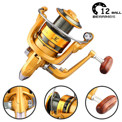 

1000-6000 12BB fishing reels Feeder Carp Metal Spinning Fishing Reel Carretilha de pesca molinete Shimano