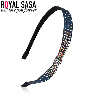 

Royal Salsa (Royalsasa) головной убор для волос украшения ткани нажав обруча кристалл оголовье моды синие чернила