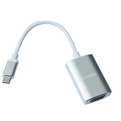 

Philips (PHILIPS) Type-C конвертер VGA адаптер для подключения проектора дисплея ТВ серебра SWR1606C / 93