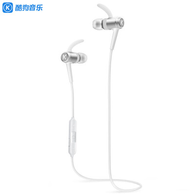 

Cool dog KUGOU small cool M1 wireless sports Bluetooth headset magnetic inhalation ear headphones long battery life all metal light small moonlight silver