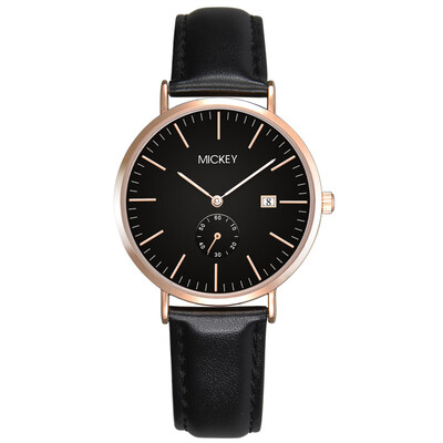 

Disney Disney Womens Watch Fashion Simple Student Watch Large Dial Calendar Belt Casual Quartz Watch MK-11133B2