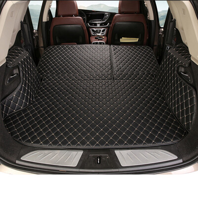 

Huashi Buick Angkewei trunk mat Angkewei special car leather trunk mat Ang Kewei tail box mat Angkewei modified rhombic models - sports black low with 5 pieces