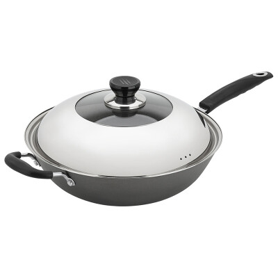 

Jingdong supermarket the United States kitchen maxcook cast iron pan 32cmTG-132 with cap can be used in the induction cooker no coated iron shovel