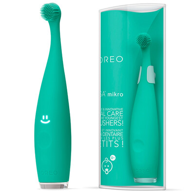 

FEIOLE FOREO YsSA ISSA mikro smart electric silicone toothbrush baby children training low-frequency vibration electric toothbrush singular green