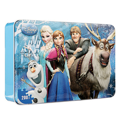 

Disney Disney children puzzle 200 pieces of tin puzzle wooden ice&snow odd ancient section of educational toys princess wooden puzzle 11DF2796