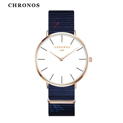 

CHRONOS Роскошные часы Мужчины Женщины Случайные спортивные часы Классические нейлоновые женские кварцевые наручные часы