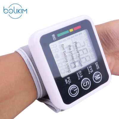 

BOLIKIM Brand Health Care Automatic Digital Wrist Blood Pressure Monitor Meter Cuff Blood Pressure Monitor Sphygmomanometer