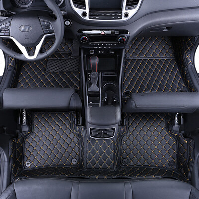 

Huashi Nissan Qijun mats 14 models before Qi Jun all surrounded by leather mats four seasons universal car mats modified Qi Jun special five-seat standard models - charm black