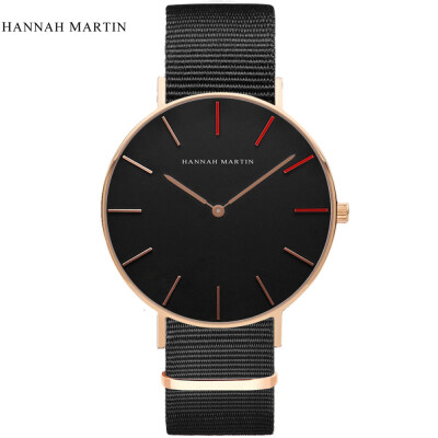 

Hannah Martin Luxury Brand Casual Watches Men Women Neutral Simple Fashion Clock Leather Quartz Wrist watch