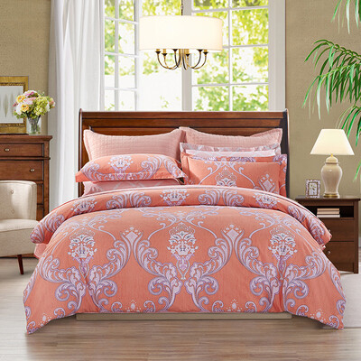 

Sleeping bag (somerelle) four-piece cotton suede printed sheet four-piece Louisa cotton bedding kit double 1.5-meter bed 200 * 230cm