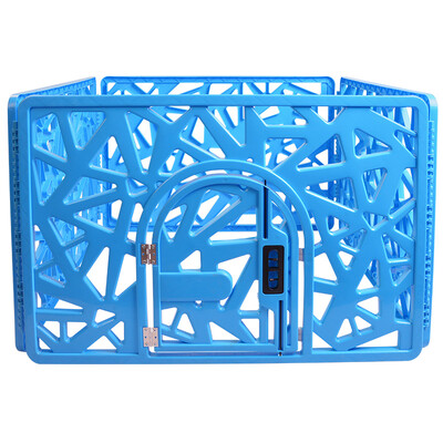 

L & H Loko Pet Fence Multi-piece Fence Pigeon Small Dog Stitching Material Fence Plastic Fence HKP-B1009 Water Cube Flower White