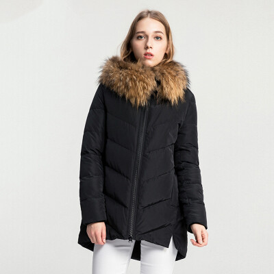 

Snow in autumn and winter down jacket female raccoon big fur collar thick in the long coat A1621YY132 big red | 1218 XXXL