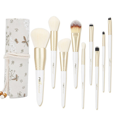 

Charm Silk MSQ floral linen 9 makeup brush set for beginners 9 full powder brush foundation brush eye shadow brush blush brush makeup brush