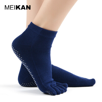 

MEIKAN Yoga Socks Five Finger Non Slip Exercise Socks Colorful Breathable Fitness Pilates Dance Socks