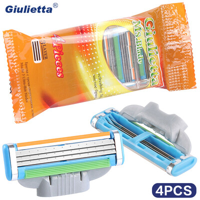 

Giulietta Brand Razor Blade For Men Stainless Steel Blade 3 Layer 4 Pieces Simple And Affordable Material D3-LL