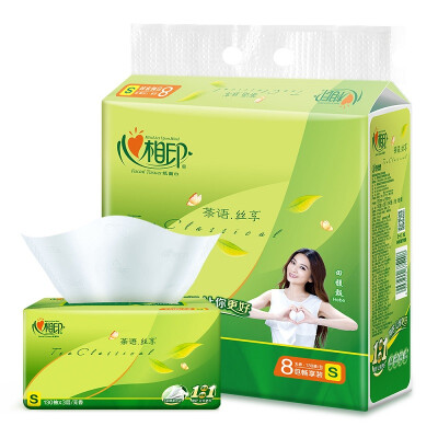 

Heart phase printing paper tea series 3 layer 130 pumping 8 package soft pumping small size Featured