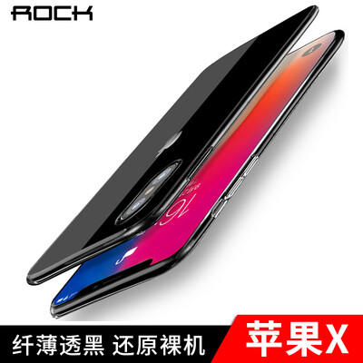 

Locke ROCK Apple X 10 phone shell iPhoneX 10 protective cover TPU thin silicone soft shell through black