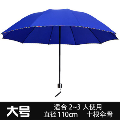 

Cntomlv Sun umbrella double sun umbrella sun shade UV light small black glue three fold Korean