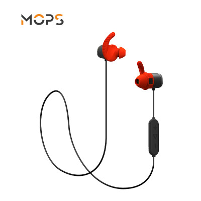 

MOPS professional sports wireless Bluetooth headset running waterproof in-ear headphones mobile phone wire headset headset red moon red