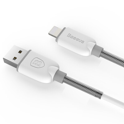 

Baseus soft spring data cable Apple 6 6s data cable charger line support iphone5 6s 7 Plus SE ipad air mini 1M white