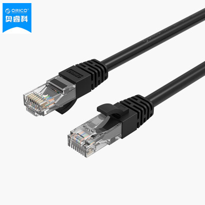 

ORICO (ORICO) МОПС-C6 CAT6 шесть гигабитных круглый провод улучшения кабеля домой проект компьютерных сетей посвященного кабель перемычка закончили медный кабель RJ45 черный 8 м