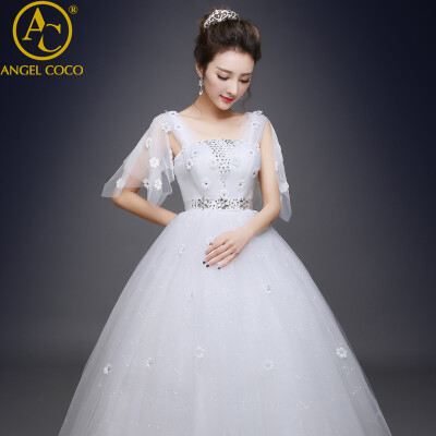 

MS Pregnant Wedding Dress Amazing New Sweetheart Neck Off The Shoulder Ball Gown Chapel Train Tulle Bride Dresses Robe De Mariage