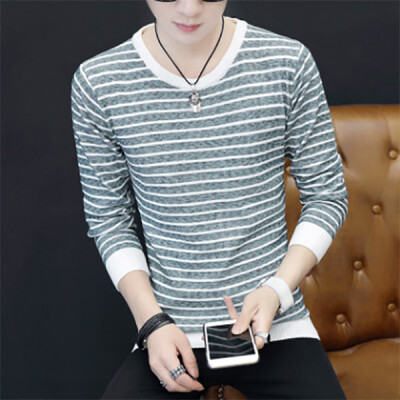 

High quality mercerized cotton men sweater men trendy men's sweater stripes thin section sweaters men can not afford the ball