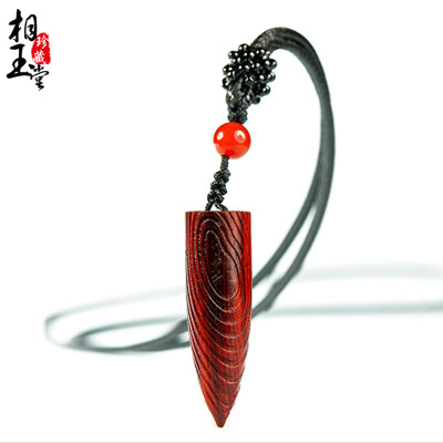 

Phase Yutang Indian lobular red sandalwoodnecklace Cold front with the paragraph Bullet pendant necklace Pendant