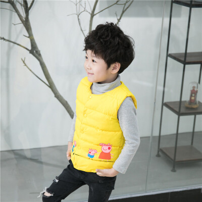 

Children 2017 winter child down vest cotton jacket boys girls waistcoat outerwear winter baby vest YF01