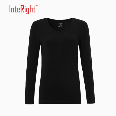 

INTERIGHT Women V Collar Shirt Hemp M Pink M