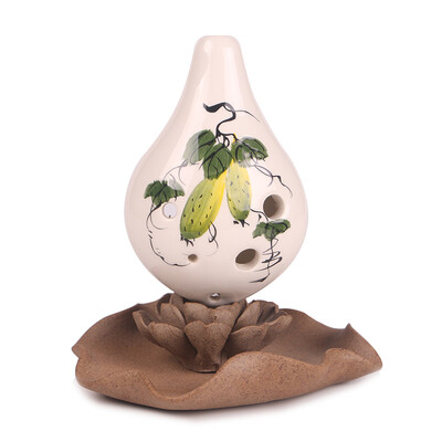 

Zhu Lin Sheng Tao flute 6 hole painted short mouth flute professional playing type flute midrange C tune vegetable color