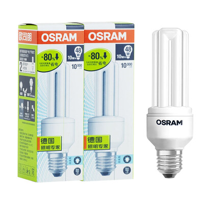

OSRAM OSRAM T3 standard energy-saving lamps 10W warm white E27 two loaded