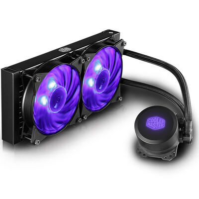 

CoolerMaster Ice God 240RGB CPU water-cooled radiator supports I9 2066 AM4 double cavity pump micro-flow channel design balanced fan