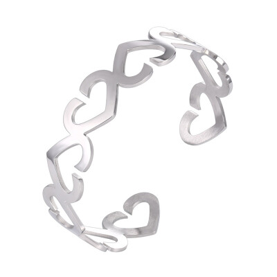 

U7 Heart To Heart Cuff Bracelet Women Jewelry Gold/Silver Color Romantic Gift