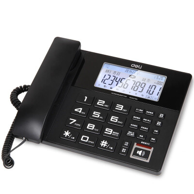 

Deli) 799 digital recording telephone / landline large screen display lightning (black