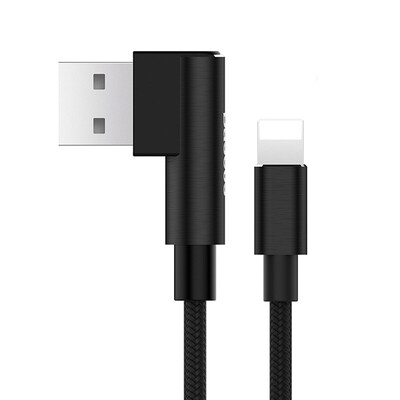 

Baseus mobile phone data cable Apple phone charging line elbow for iPhone6S 6 7Plus 5S 5 SE 1M black