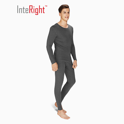 

INTERIGHT thermal underwear male 30 modal soft skin-friendly round neck with a tailored mens suit black M