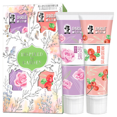 

Черный зубная паста коробки (Darlie) Мечта Сад (Rose аромат клюквенный сок 120г + 120г)