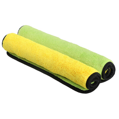 

Green source car wash towel absorbent wipes car supplies car wash cloth clean no hair double layer two color coral velvet wipe towel 2 loaded
