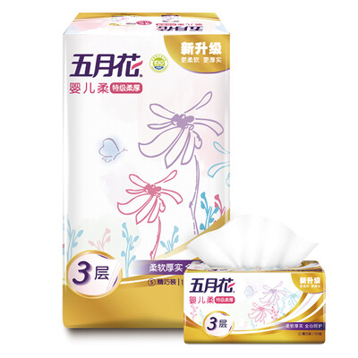 

Mayflower May Flower супер мягкого ребенок мягкой бумаги 3 обращаются толстый слой X120 пакета x3 насосных