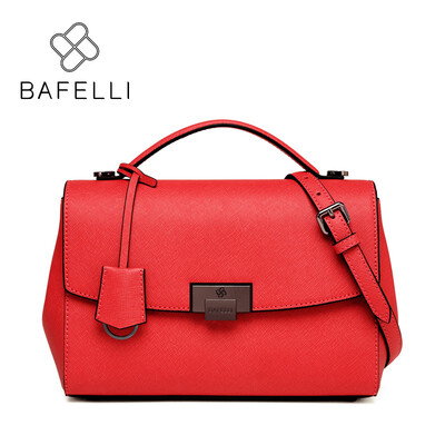 

BAFELLI split leather shoulder bag Large capacity for women crossbody bolsa mujer luxury women handbags red messenger bag