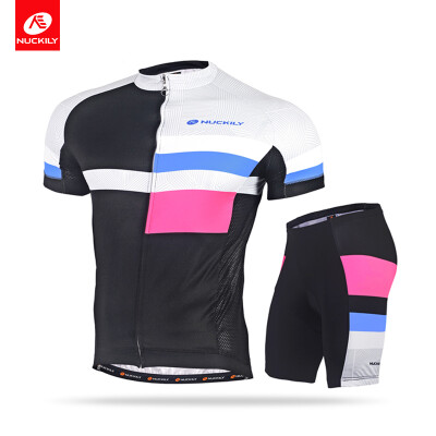 

NUCKILY Unisex Design Cycling Jersey Set Polyester Quick-Dry Out Door Bicycle Wear Road Bike