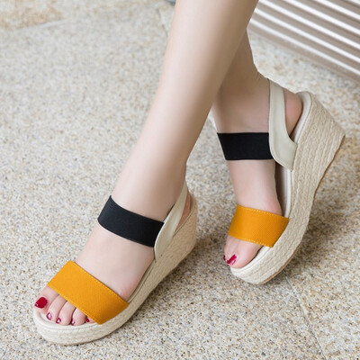 

women wedges platform sandals ankle strap open toe espadrilles flip flops casual wedding beach sandals