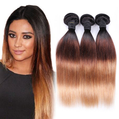 

3 Bundles Brazilian Virgin Hair Ombre Straight Hair Weave Brazilian Hair Straight 7A Cheap Straight Human Hair Bundles Lot