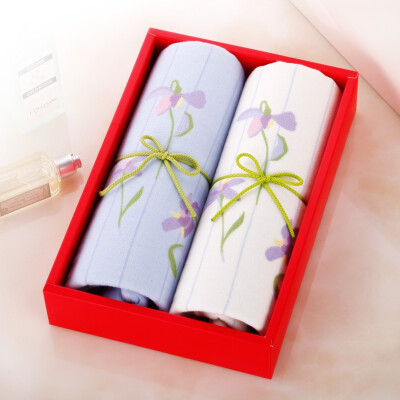 

Montagut Kyoto Series 2 Towel Gift Box Pure Cotton Gauze Soft&Comfortable Absorbent Exquisite B Blue 265 185 55cm