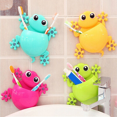 

Cntomlv Bathroom Accessories Cute Cartoon Gecko Design Toothbrush Holder Suction Organizer Holder Cup Wall Mount Sucker YX