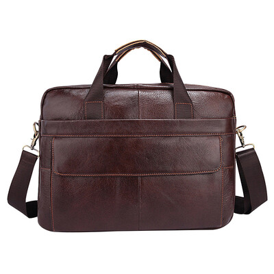 

DALFR Leather Bag Messeng Casual Shoulder Leather Messenger Bags 18 Inch Cowhide Leather Bag Designer Leather Handbag
